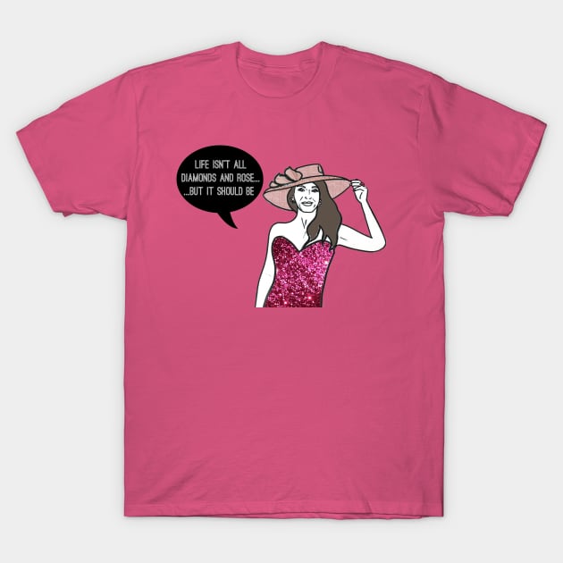 Diamonds and Rosé T-Shirt by Katsillustration